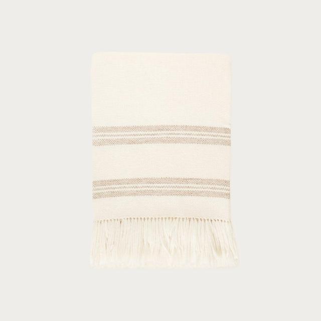 Striped Alpaca Throw