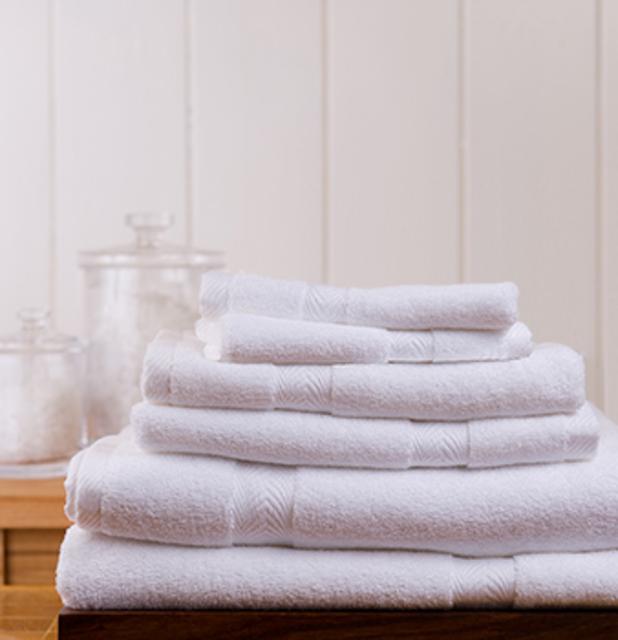 Organic, white towels