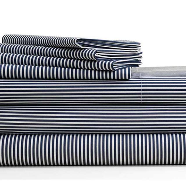 Luxe Hardcore Sheet Bundle - Navy stripe sheet set