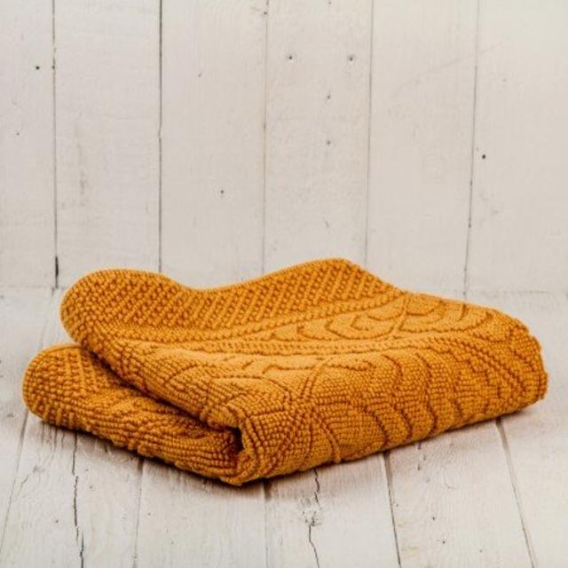 Papaya Orange Cotton Bath Mat (43" x 21")