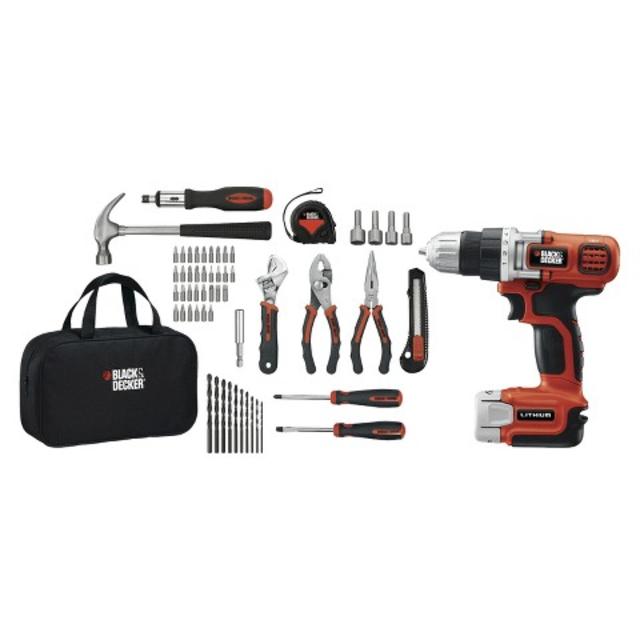 Black & Decker 56-Pc. 12V Lithium Power Hand Tool Set product details page