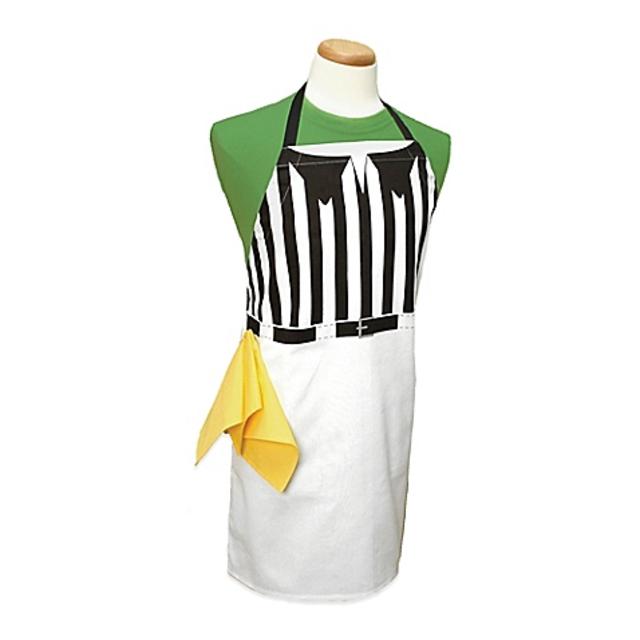 Referee Print Apron in Black/White