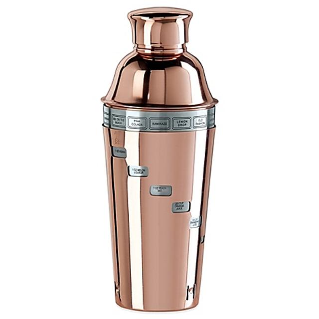 Oggi™ Copper Plated Dial-A-Drink Cocktail Shaker