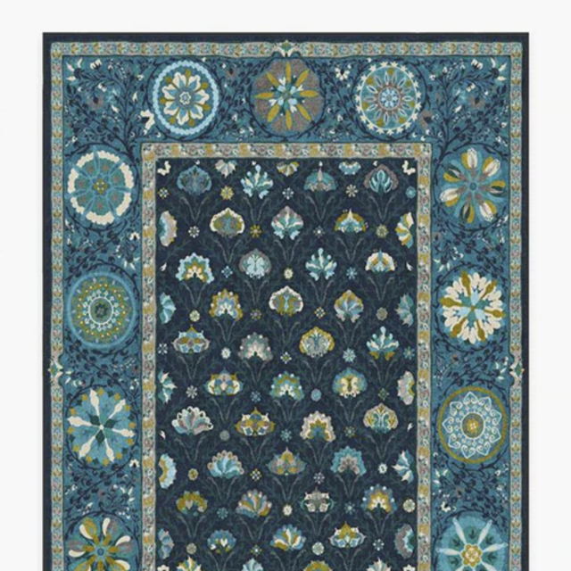 Latiff Midnight Blue Rug 5x7