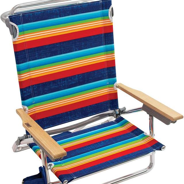 Rio Beach Classic 5 Position Lay Flat Folding Beach Chair