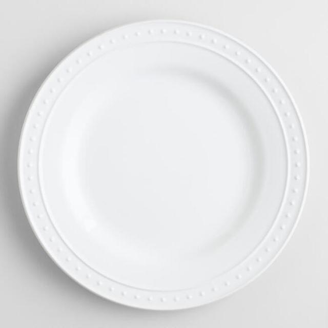 White Nantucket Dinner Plates, Set of 4