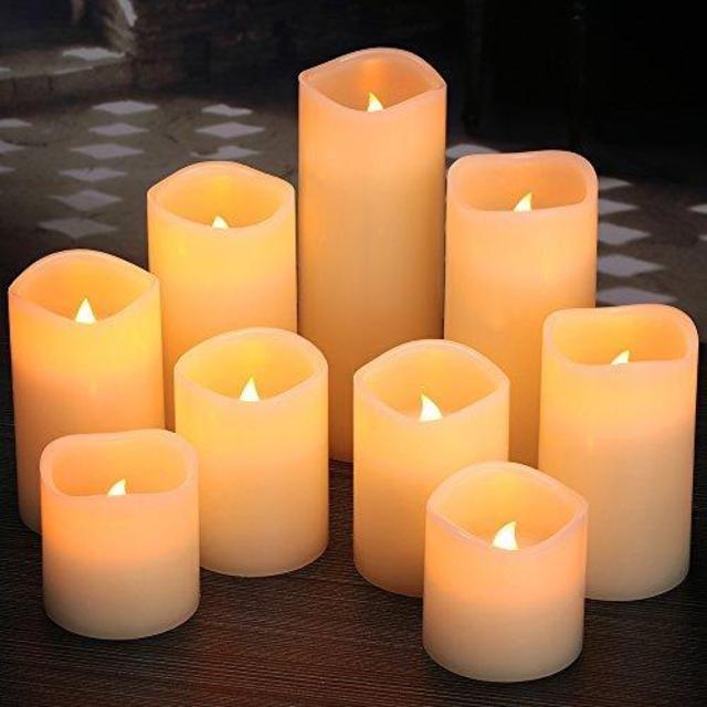 Flameless Candles, Battery Candles Set of 9