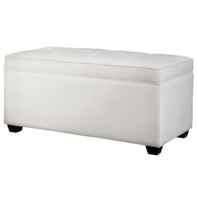 Roma Tufted Storage Ottoman - Oyster
