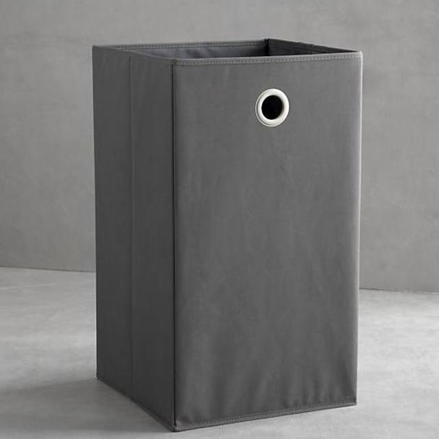 Grey Folding Hamper with Grommet