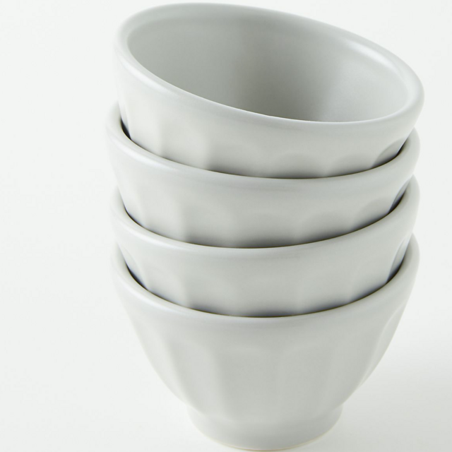 Mini Matte Bowls- Set of Four (White)