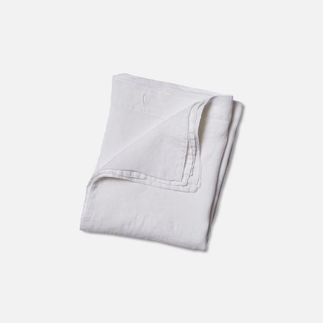 White Linen Shower Curtain