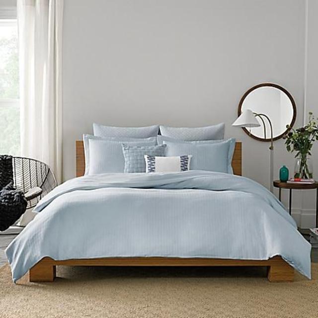 Real Simple® Lattice Full/Queen Duvet Cover in Blue