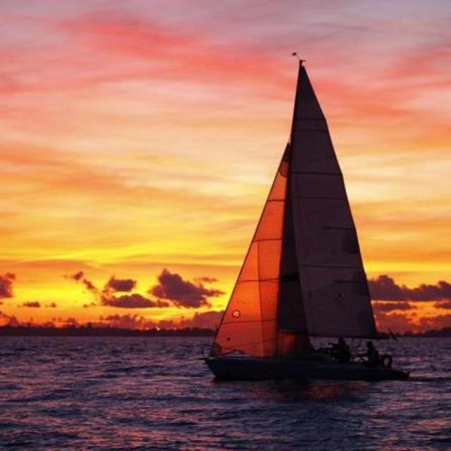 Sunset cruise on a catamaran