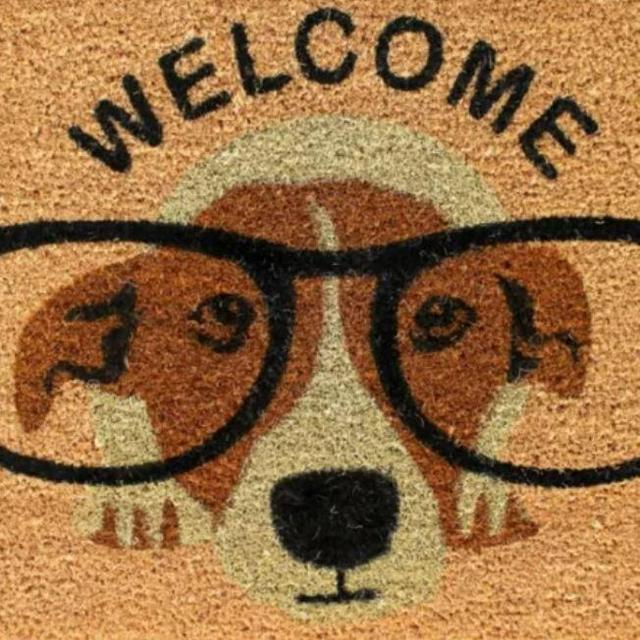 Alsfeld Dog Welcome 30 in. x 18 in. Non-Slip Indoor Outdoor Door Mat