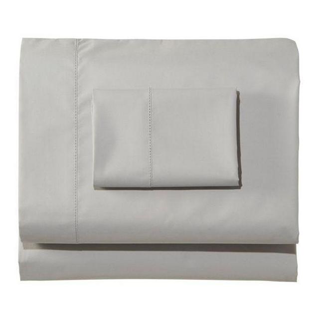 280-Thread-Count Pima Cotton Percale Sheet Set, Vapor Gray