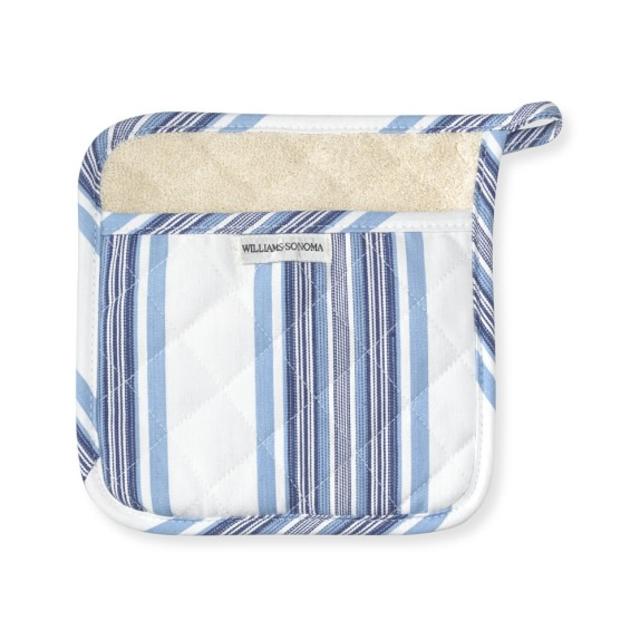 Williams-Sonoma Hampton Stripe Potholder - Bright Blue