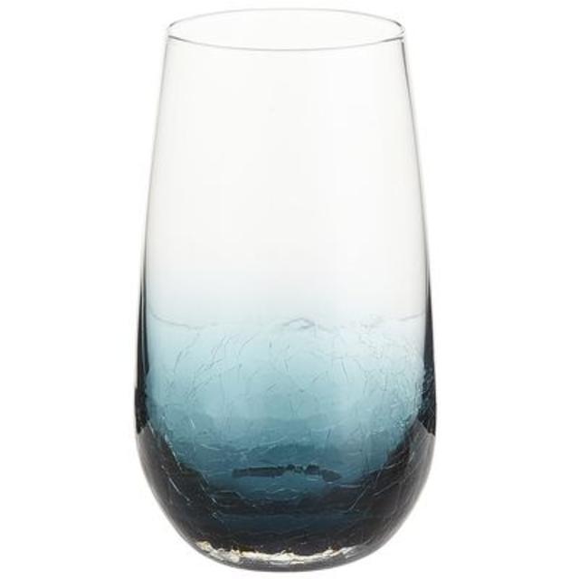 Crackle Tall Tumbler - Teal