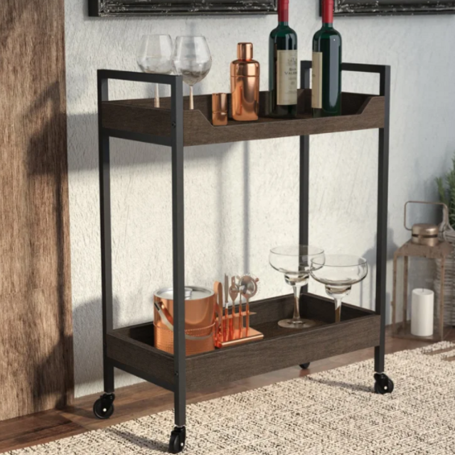 Ermont Bar Cart Smoked Oak