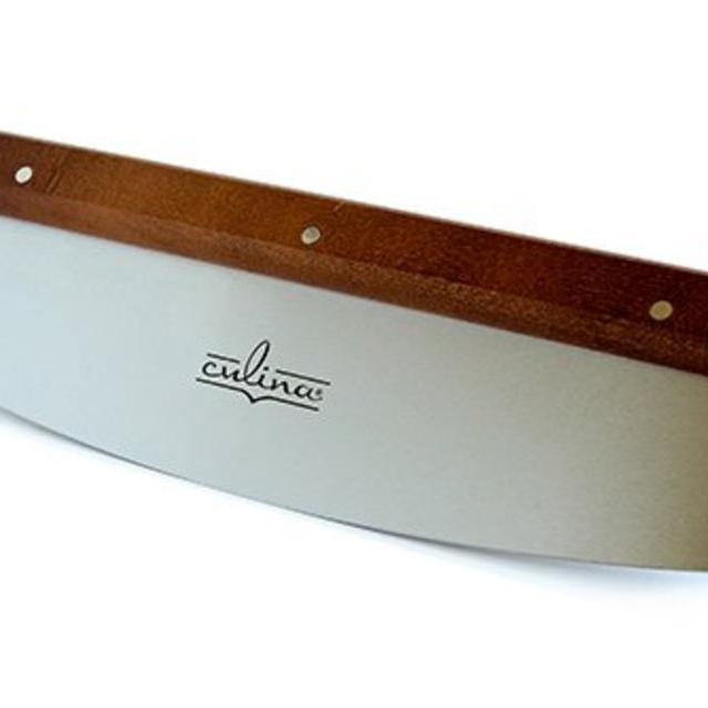 Culina Pizza Cutter 14" Long, Wooden Handle (Walnut).