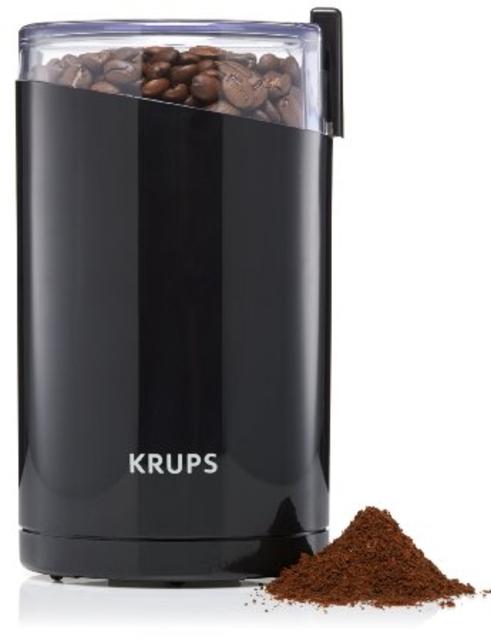 KRUPS F203 Electric Spice and Coffee Grinder with Stainless Steel Blades, 3-Ounce, Black