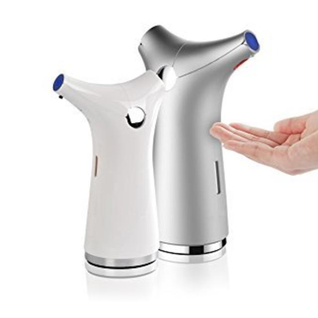 Automatic Touchless Soap Dispenser by SimpleOne Brand - Stylish Design - Sensor Pump - Perfect for Bathroom and Kitchen - Liquid Silver