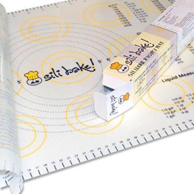 Silicone Large Pastry Mat With Measurements. 23"x15" Non-Slip Sheet Sticks To Countertop For Rolling Dough