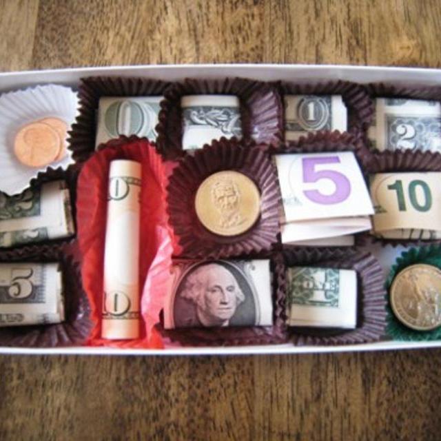 Box of Chocolates Money  Ways to Give Money as a Gift