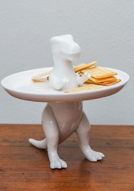 T-Rex Serves Snacks As A Ceramic Party Plate