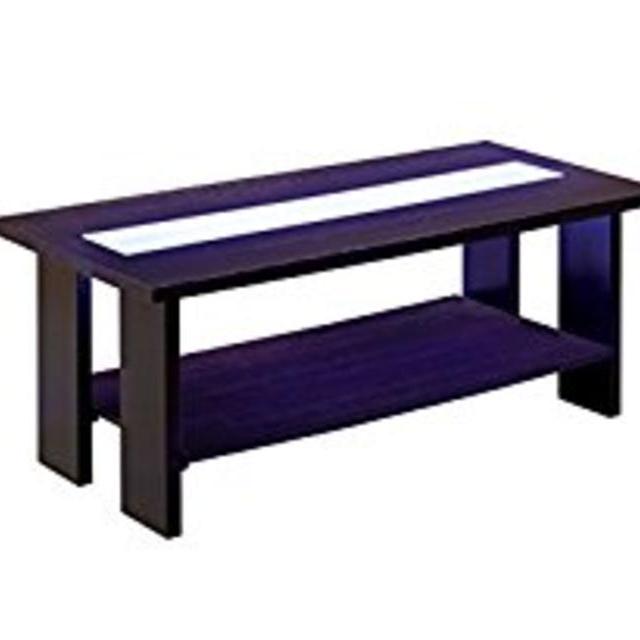 Furniture of America Crownguard 3-Way LED Lighted Coffee Table, Espresso