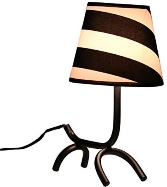 Lumisource LS-L-WFTBL B+BW Puppy Shaped Table Lamp, Black/White