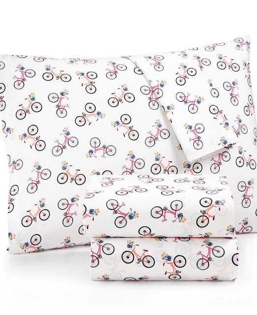 Whim by Martha Stewart Collection Novelty Print King 4-pc Sheet Set, 200 Thread Count 100% Cotton Percale, Only at Macy's