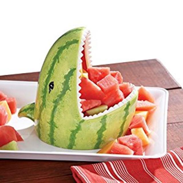 Watermelon Shark Decorative Server, Hand Wash