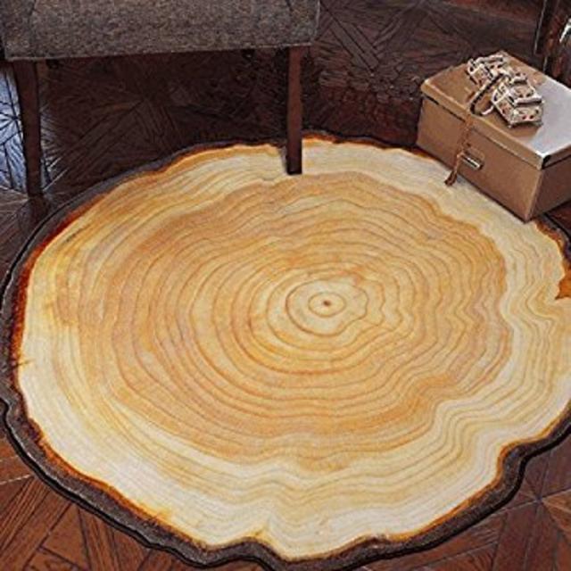 Tree Rings Design Bedroom Rug Bedside Rugs Cozy Living Room Carpet Non-slip