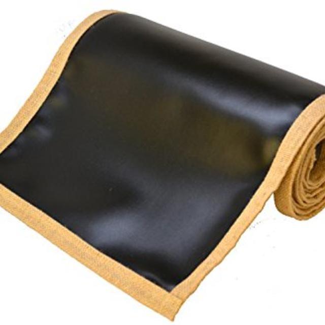 Firefly Craft Burlap and Chalkboard Fabric Table Runner, 12 Inchess By 108 Inches