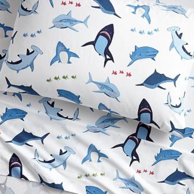 Pottery Barn Kids -  Organic Shark Bite Sheet Set
