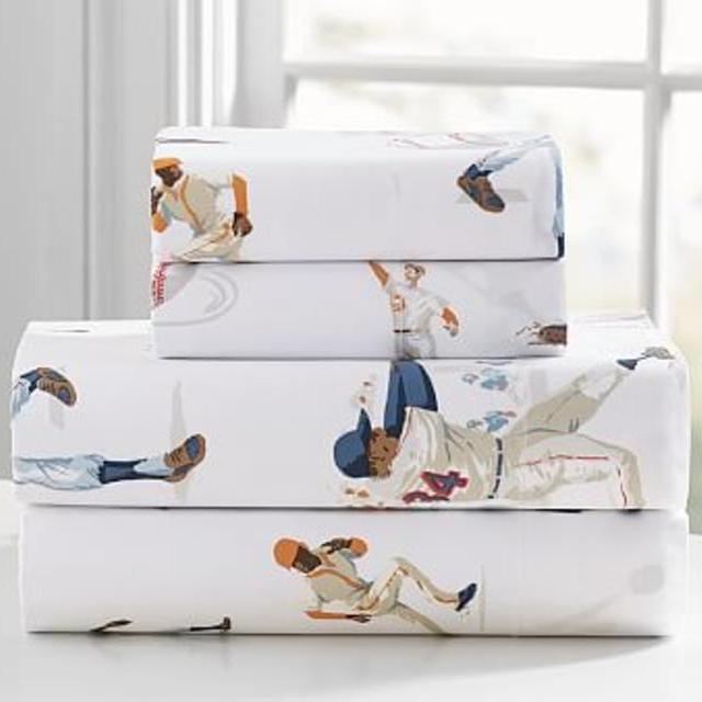 FULL SIZE Organic Vintage Baseball Sheet Set