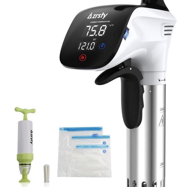 Azrsty Sous Vide Precision Cooker,Immersion Circulator Cooker 850 Watts 120V with 1Vacuum Pump,5Bags