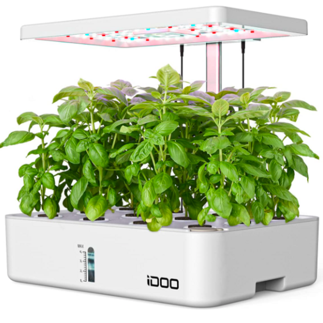 iDOO Hydroponics Growing System, Indoor Herb Garden, White