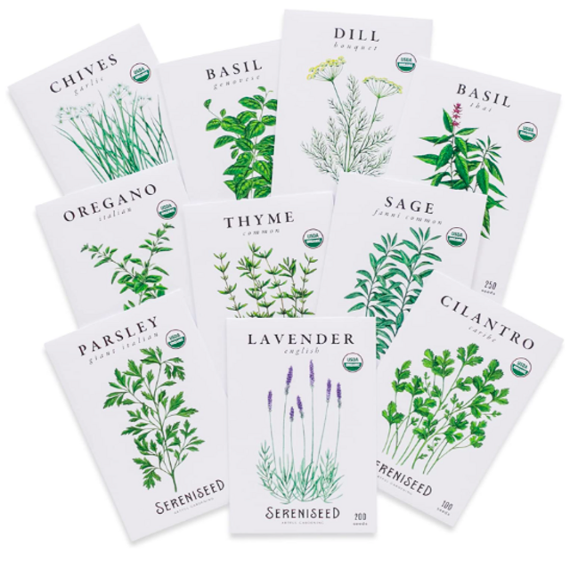Sereniseed Certified Organic Herb Seeds Collection