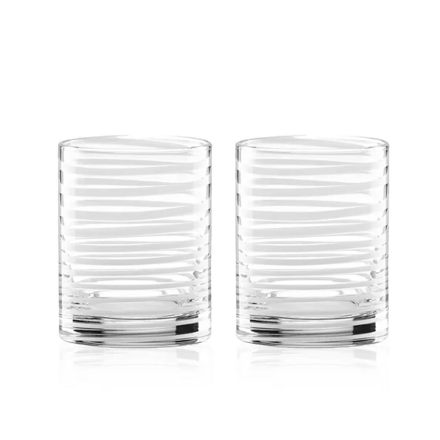 Kate Spade New York - Charlotte Street Double Old-Fashioned Glass, Set of 2 - Color: White