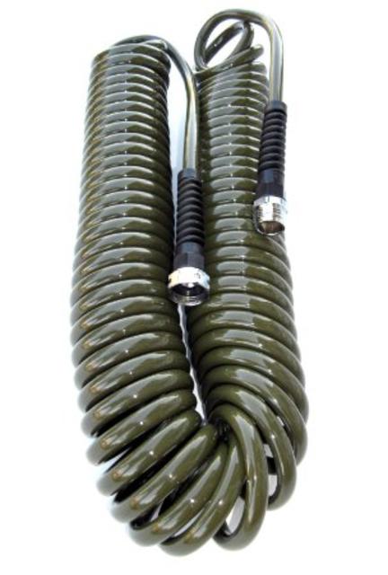 Water Right Professional Polyurethane Coil Garden Hose, Lead Free & Drinking Water Safe, 50-Foot x 3/8-Inch, Olive Green