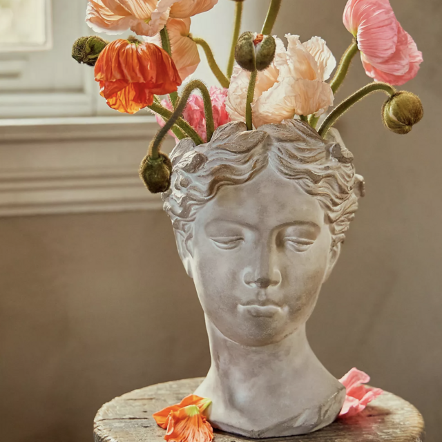Anthropologie Grecian Bust Pot (Large)