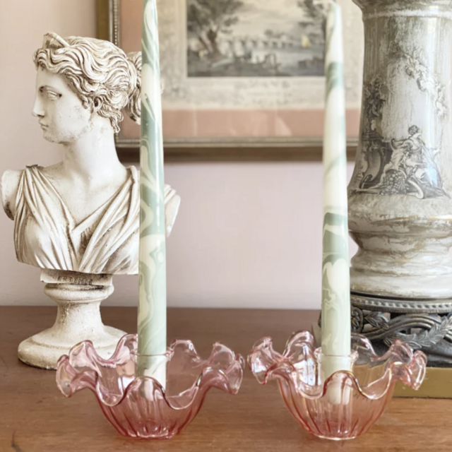 Violet Rose Flora Candle Holder (Peony Pink)