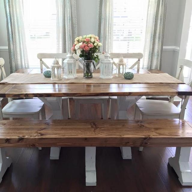 Locally crafted kitchen table + bench