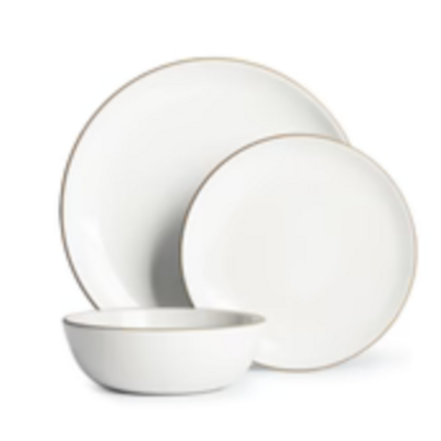 Opaque White Basic Dinnerware Set