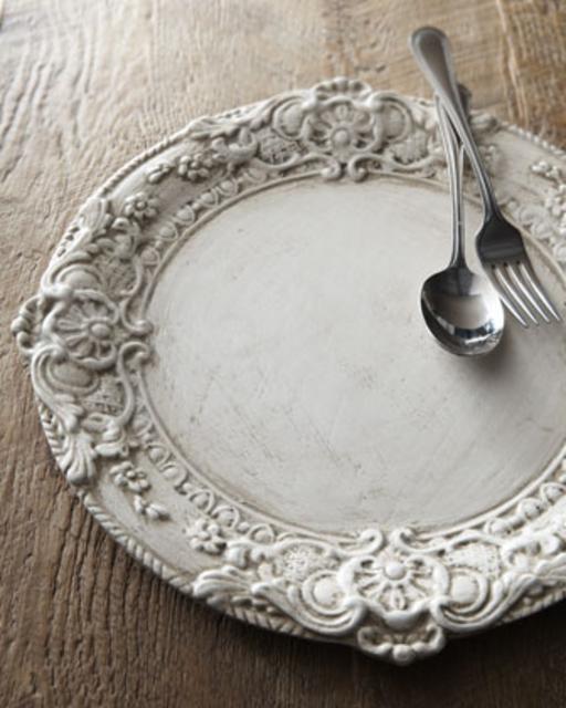 Whitewashed Wood Charger Plate