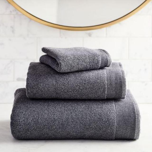 Organic Luxe Fibrosoft™ Towels Set of 6- Gray Dusk Melange