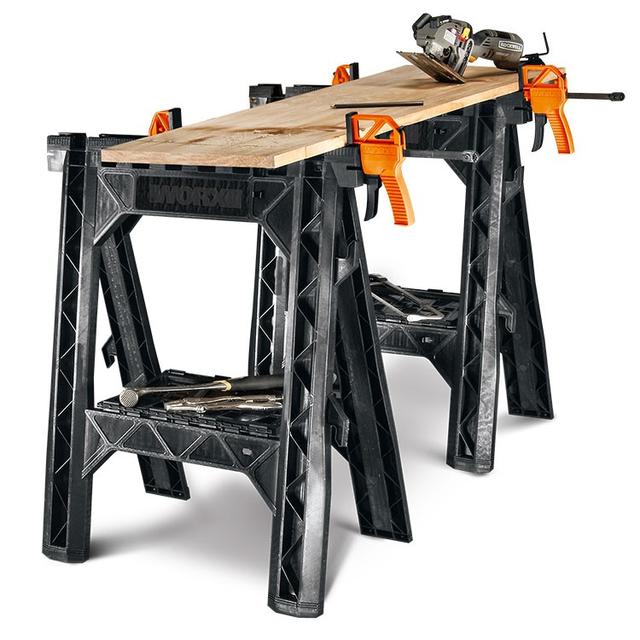 Clamping Sawhorses with Bar Clamps