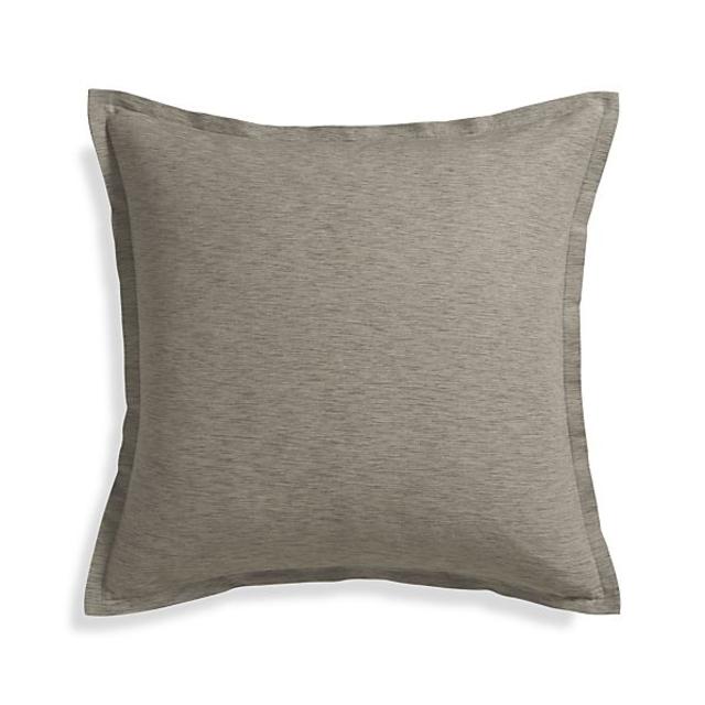 Linden Mushroom 23" Pillow with Feather-Down Insert