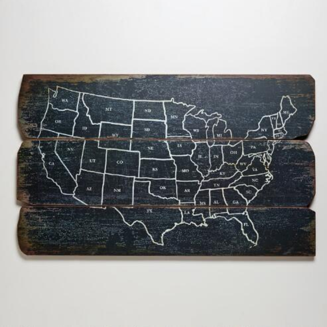 Wood USA Wall Map